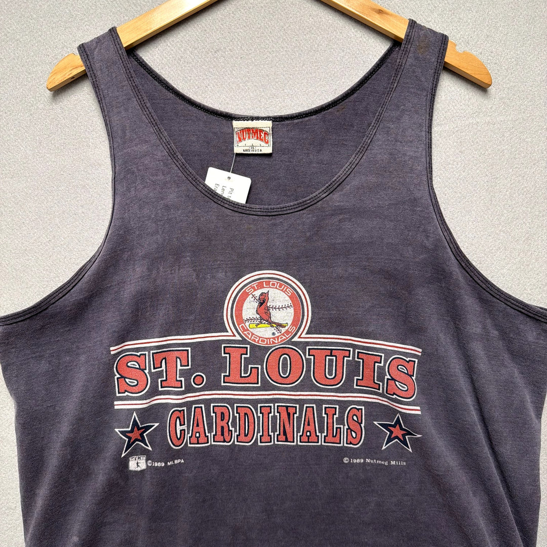 Vintage St Louis Cardinals Nutmeg Tank Top Shirt Size XL