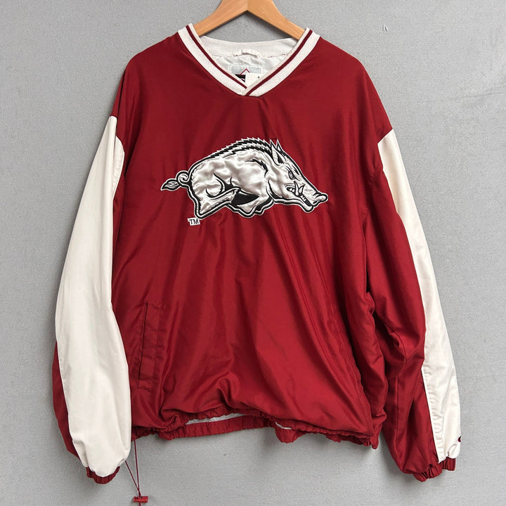 Vintage University of Arkansas Pullover Windbreaker Size XXL