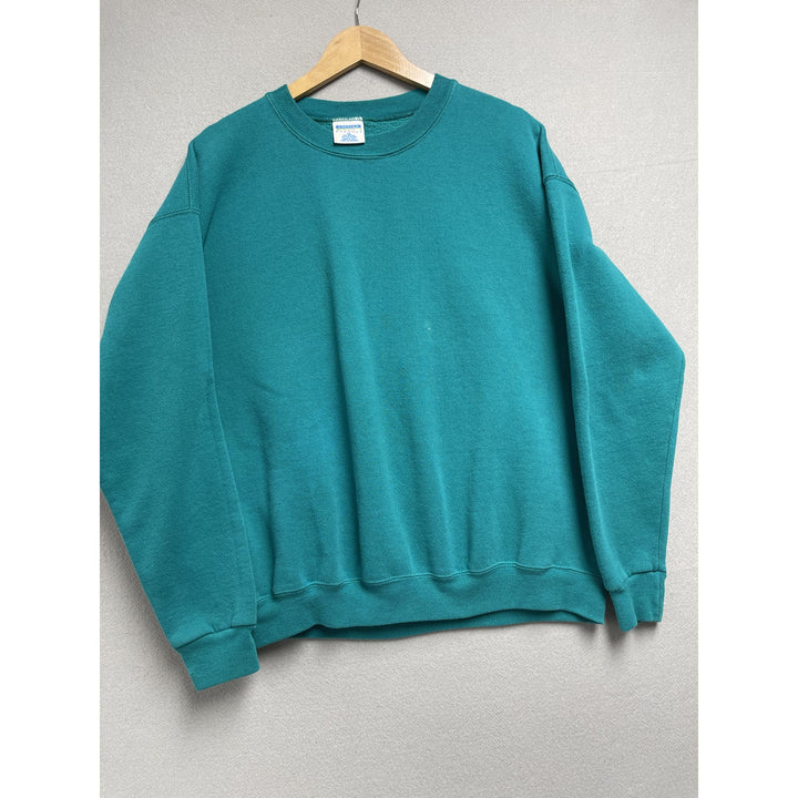 Vintage Teal Blank Cheetah Sweatshirt Size 2XL