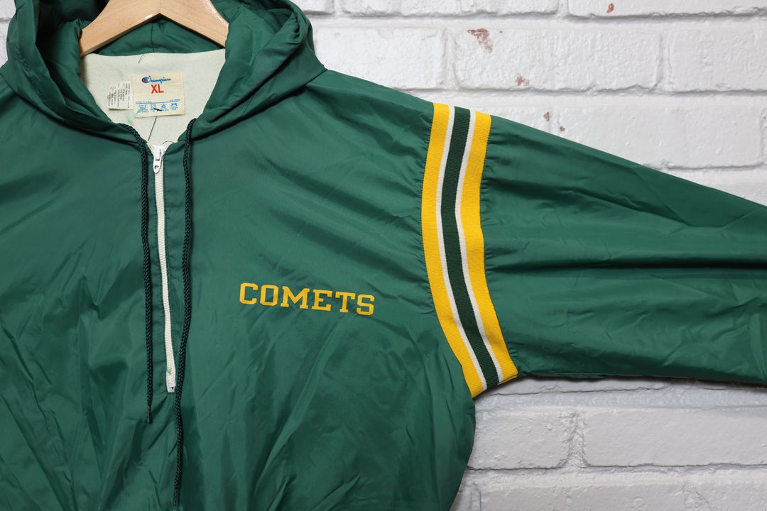 80s champion comets half zip jacket size xl