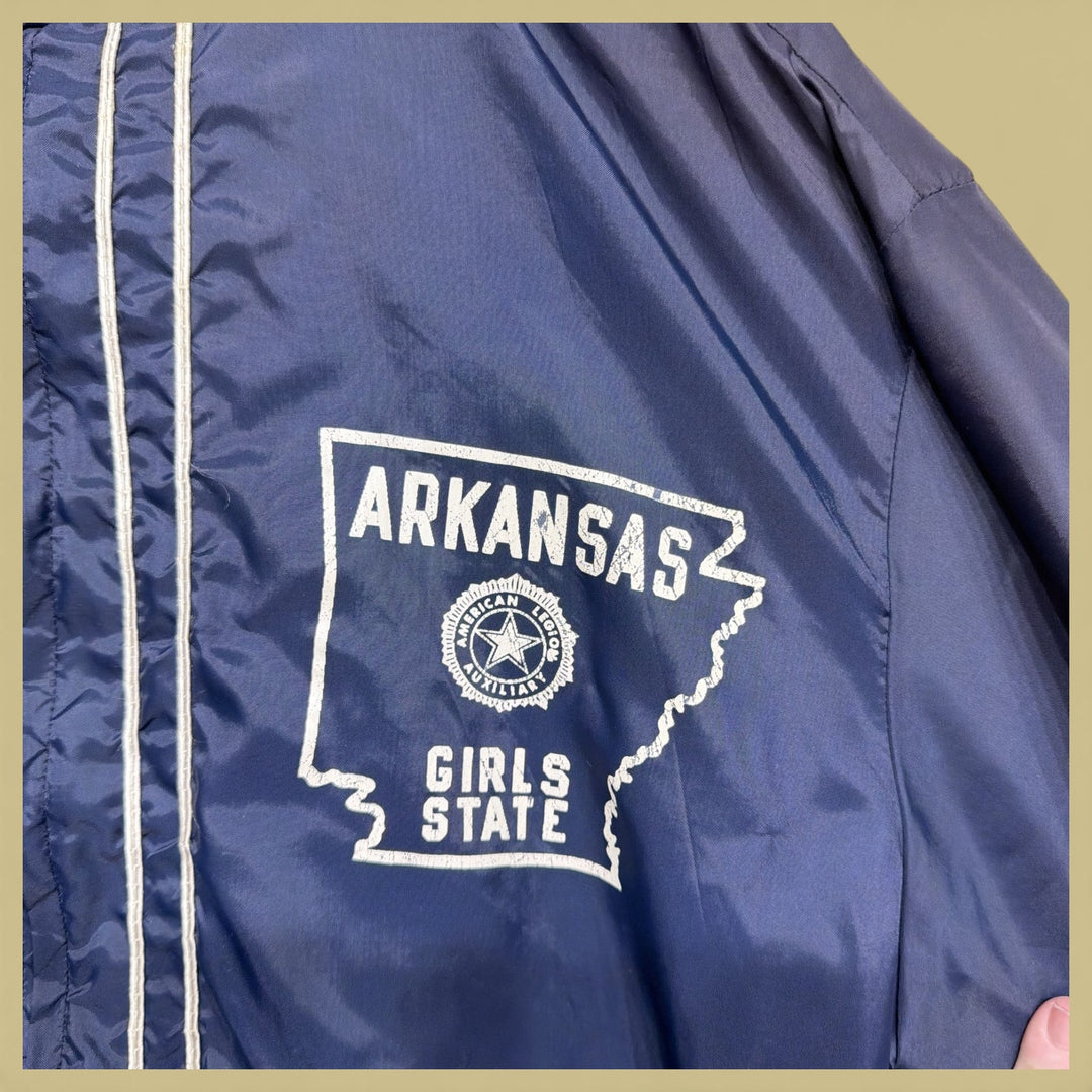 Vintage Arkansas Girls State 70s Windbreaker Jacket Size Large