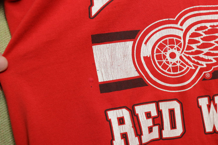 Detroit Red Wings Vintage How? Howe T Shirt Large 80s