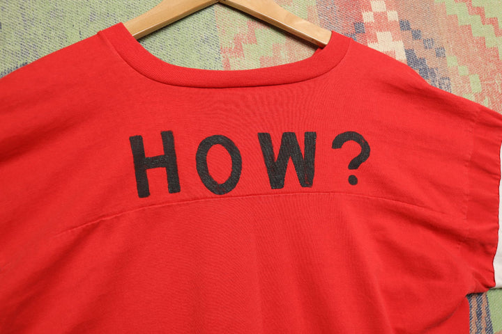Detroit Red Wings Vintage How? Howe T Shirt Large 80s