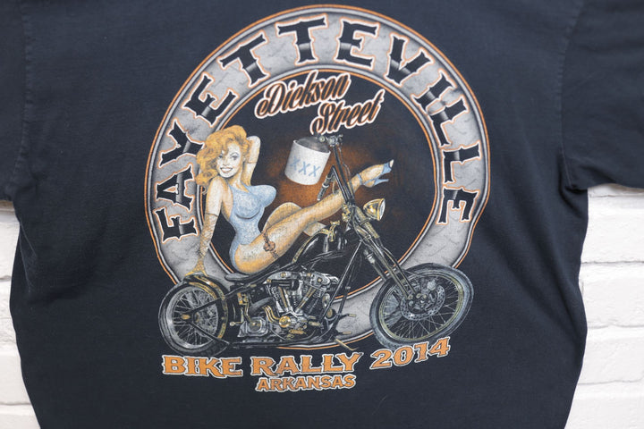 Bikes Blues BBQ Pin Up Girl T Shirt XXL