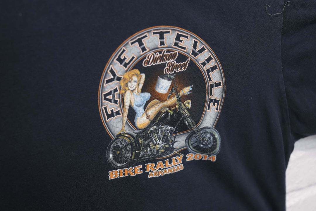 Bikes Blues BBQ Pin Up Girl T Shirt XXL