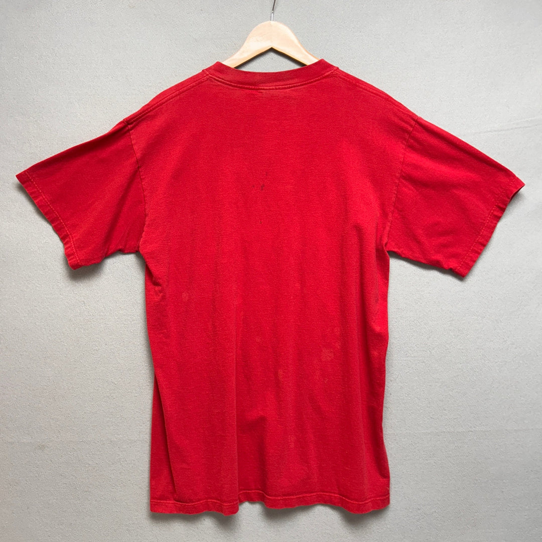 Vintage Calgary Flames NHL Hockey Red Shirt Size Large