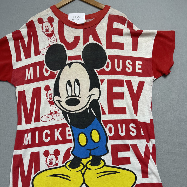 Vintage Mickey Mouse AOP Sleep Shirt One Size 24x35