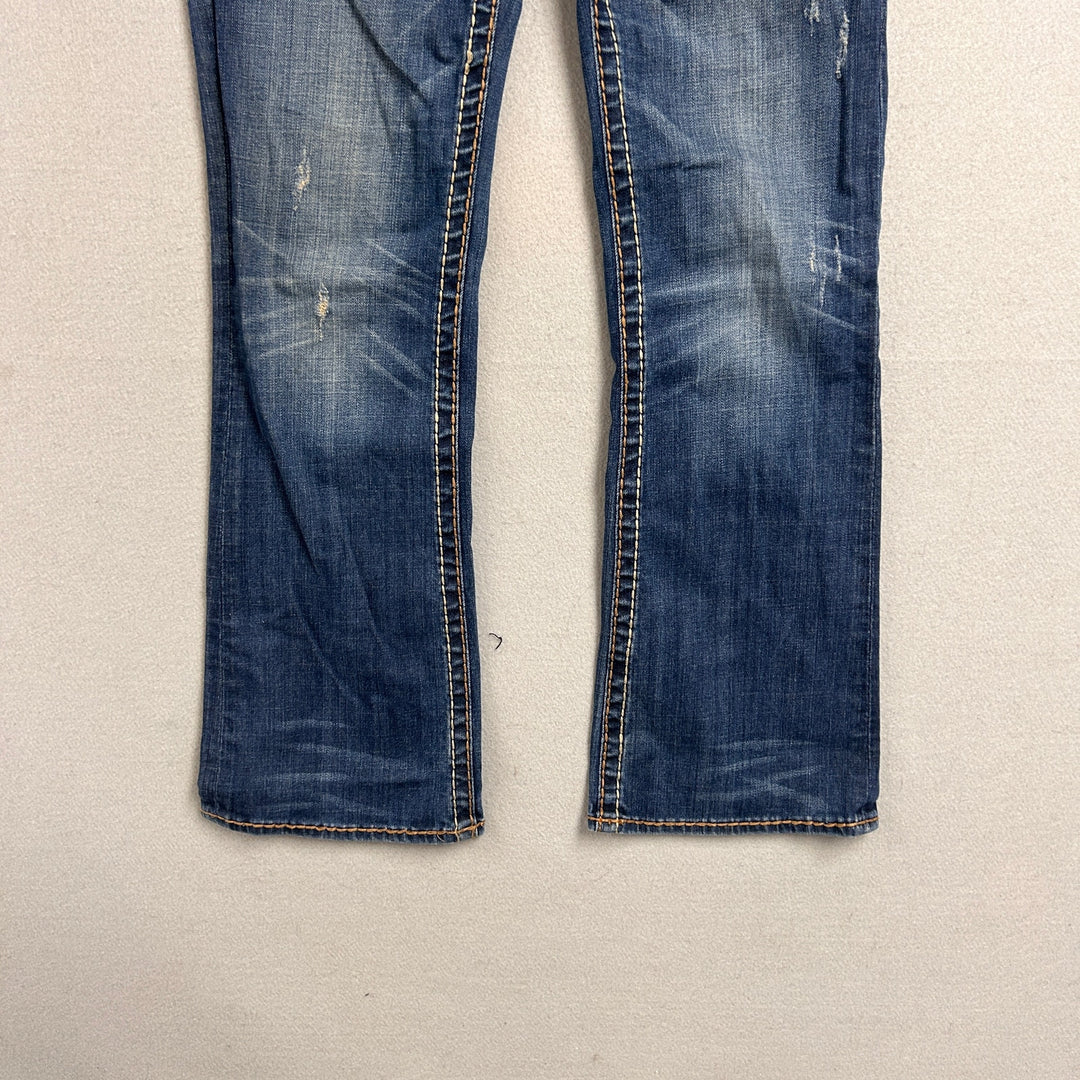 Women's Rock Revival Paula Boot Cut Big Stitch Jeans 34x32
