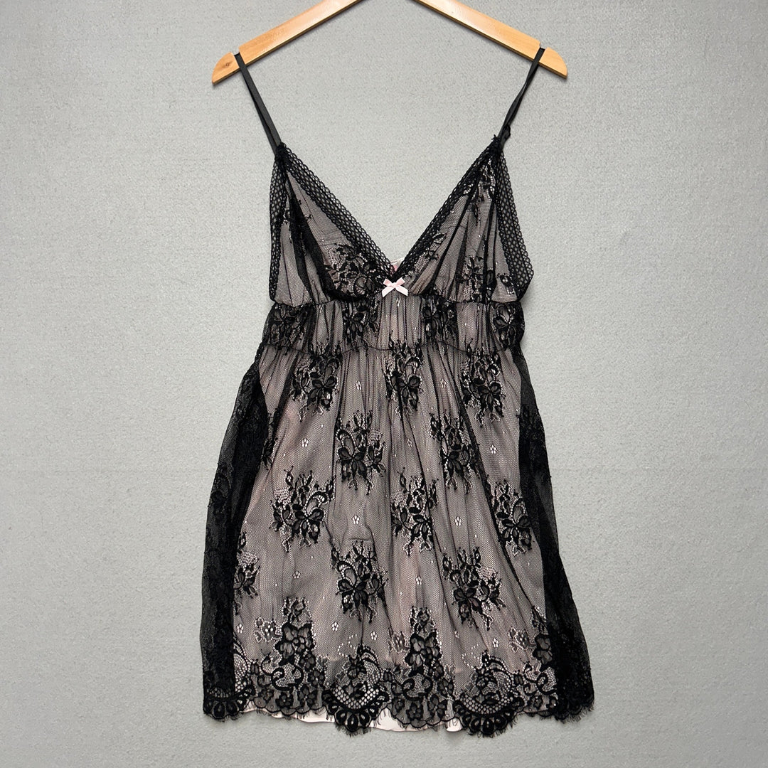 Oscar De La Renta Pink Label Babydoll Chemise Nightgown Size XL