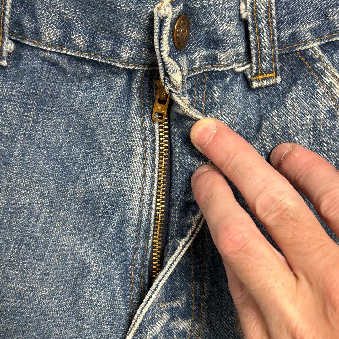 Vintage 70's Sears Flared Leg Distressed Jeans Size 28x27