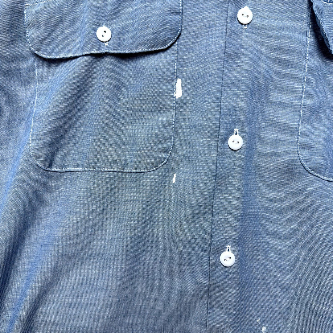 Vintage Big Mac Selvedge Chambray Denim Shirt Size Large 70s