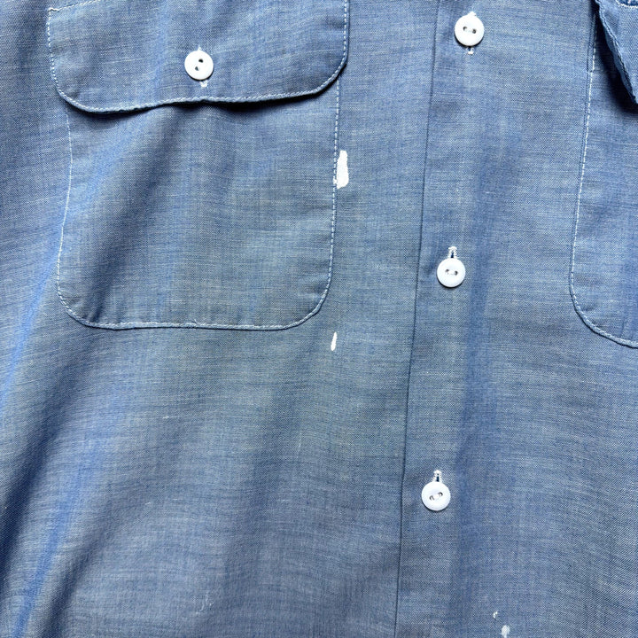 Vintage Big Mac Selvedge Chambray Denim Shirt Size Large 70s