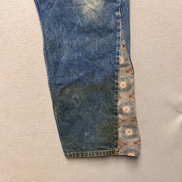 Vintage Levi's Custom Flared 505 Western Jeans Size 42x30