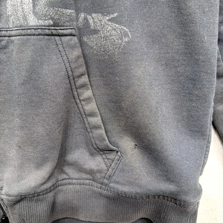 Vintage MMA Elite Skull Hoodie Broken Zipper Size  Large