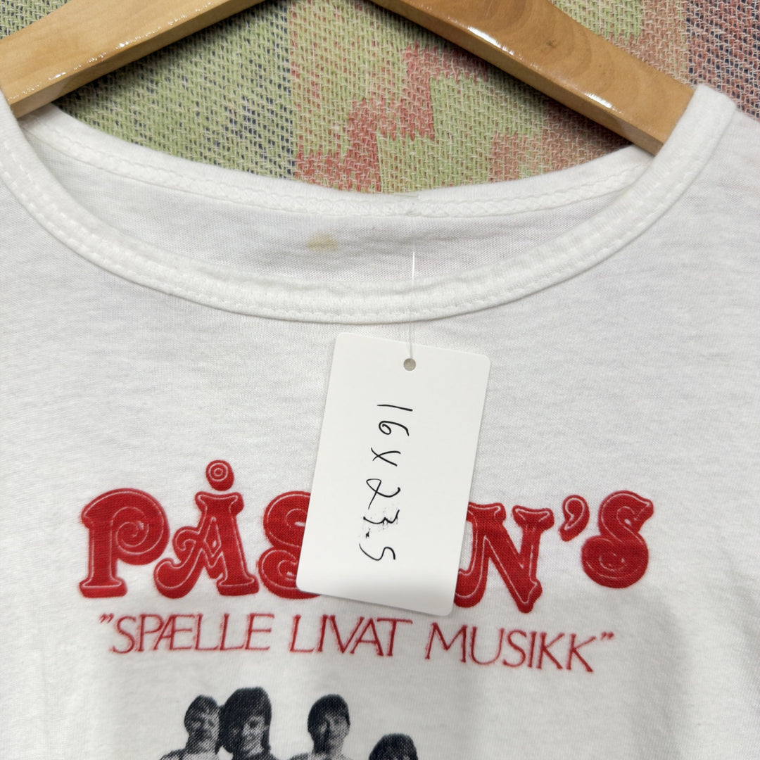 Pasans Vintage Band T Shirt Size Small  80s