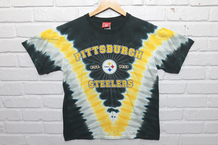 2000s Vintage Pittsburge Steelers Tie Dye T Shirt Size Medium