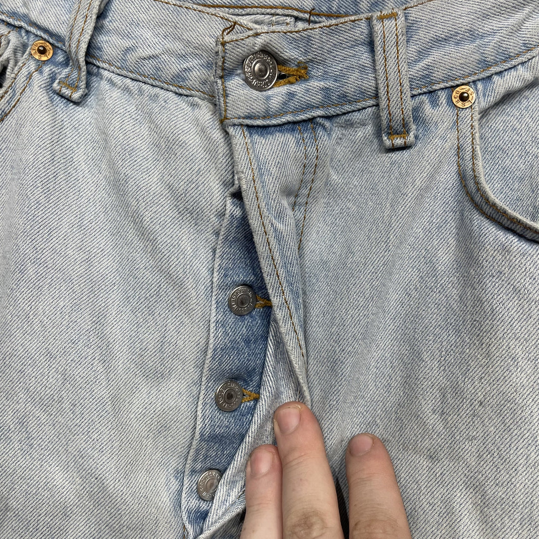 Vintage 90s Levis 501 Light Wash Button Fly Jeans Grunge Size 33