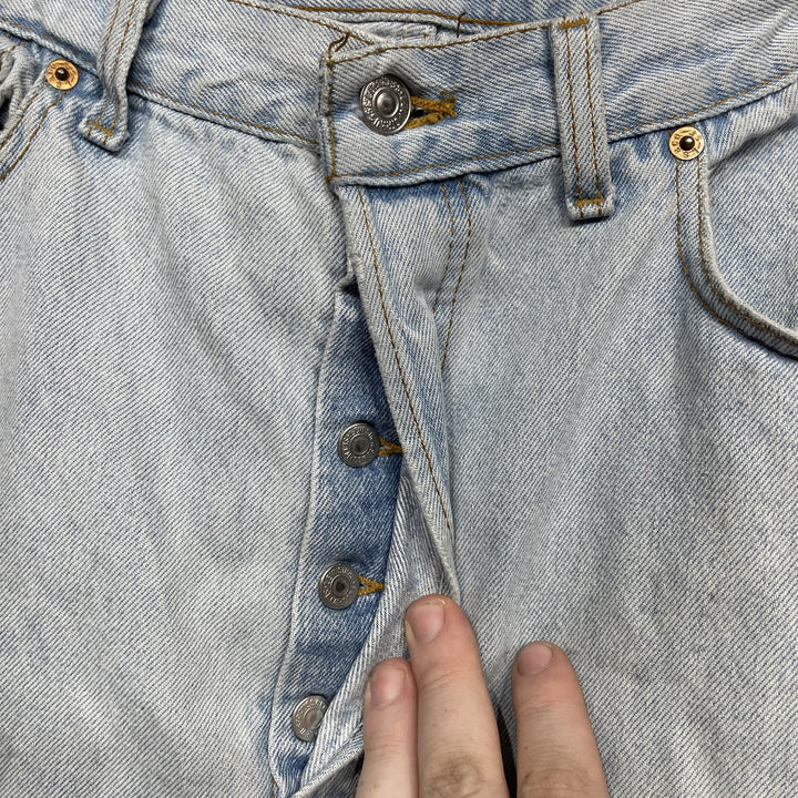 Vintage 90s Levis 501 Light Wash Button Fly Jeans Grunge Size 33