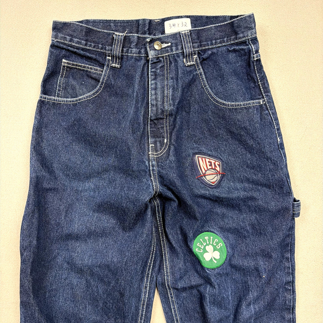 Vintage NBA Logo Jeans Size 34