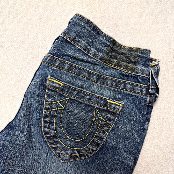 Vintage True Religion Low Rise Flare Candace Jeans Size 26