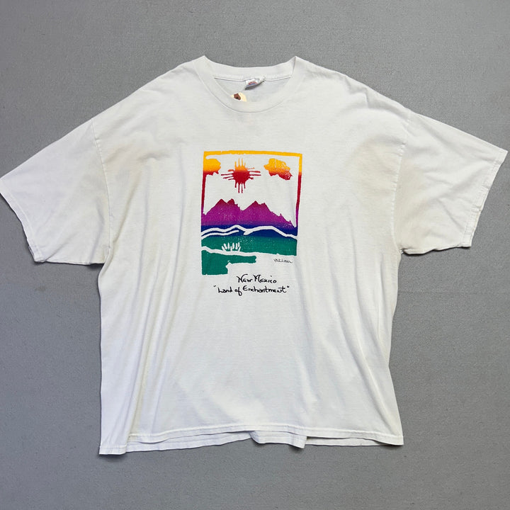 Vintage New Mexico Land of Enchantment Native American Art T Shirt Size XXL