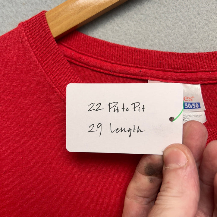 Y2K Finch Band Tee Red Oblivion Hands Size Large