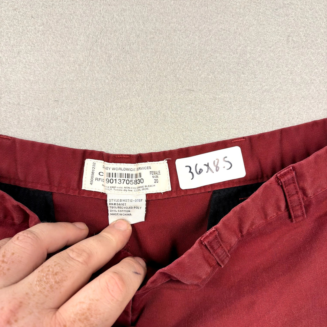Disney Parks Burgundy Uniform Shorts Size 36