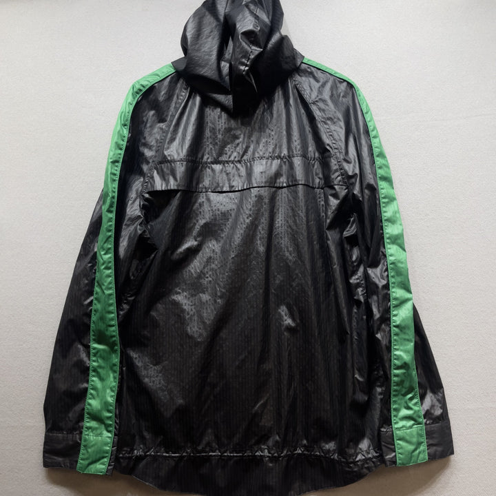 Y2k Juicy Couture Black Green Windbreaker Jacket Size Large