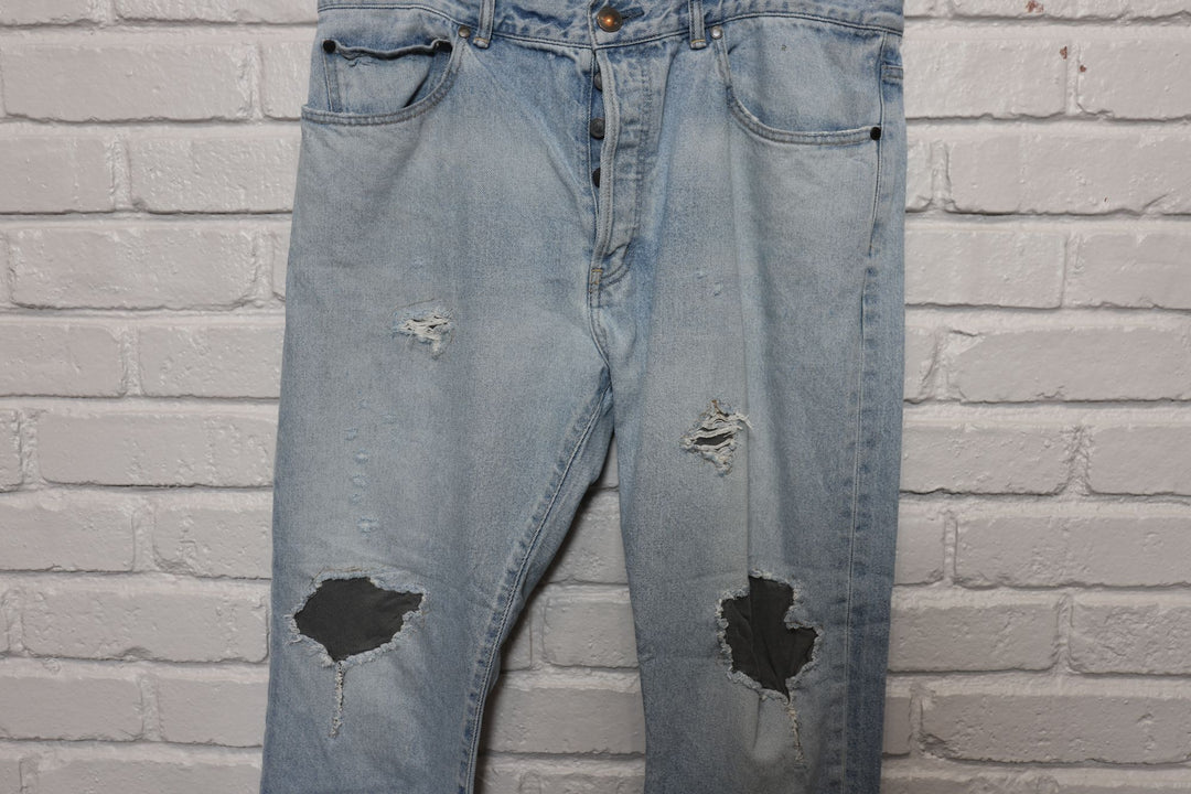 john elliott patched jeans size 37/28.5