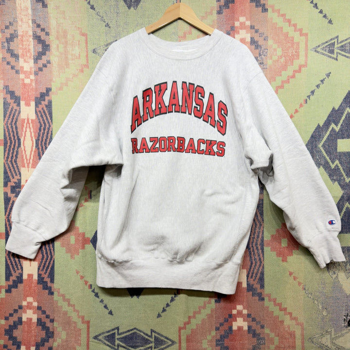 Champion University of Arkansas Vintage Reverse Weave Sweatshirt Size XXL 90s