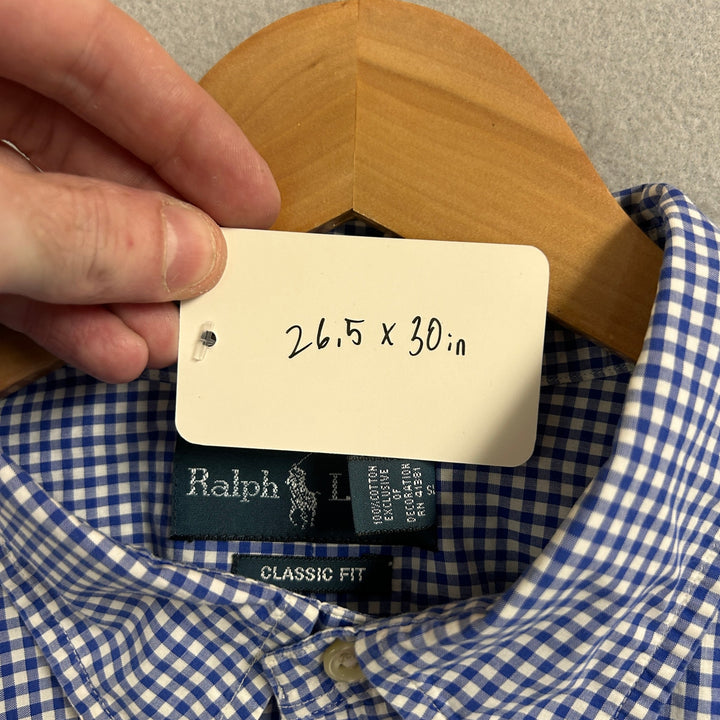 Polo Ralph Lauren Blue Gingham Plaid Shirt Size XXL