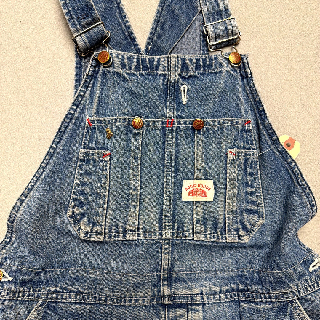 Vintage Roundhouse Made in USA Cut Off Overalls Size 36