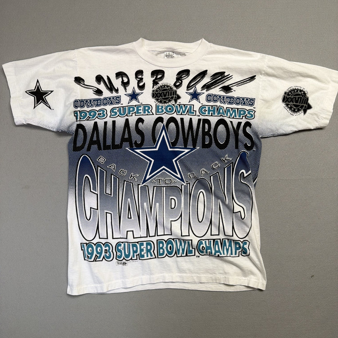 Vintage Dallas Cowboys Super Bowl Champions T Shirt Size Large