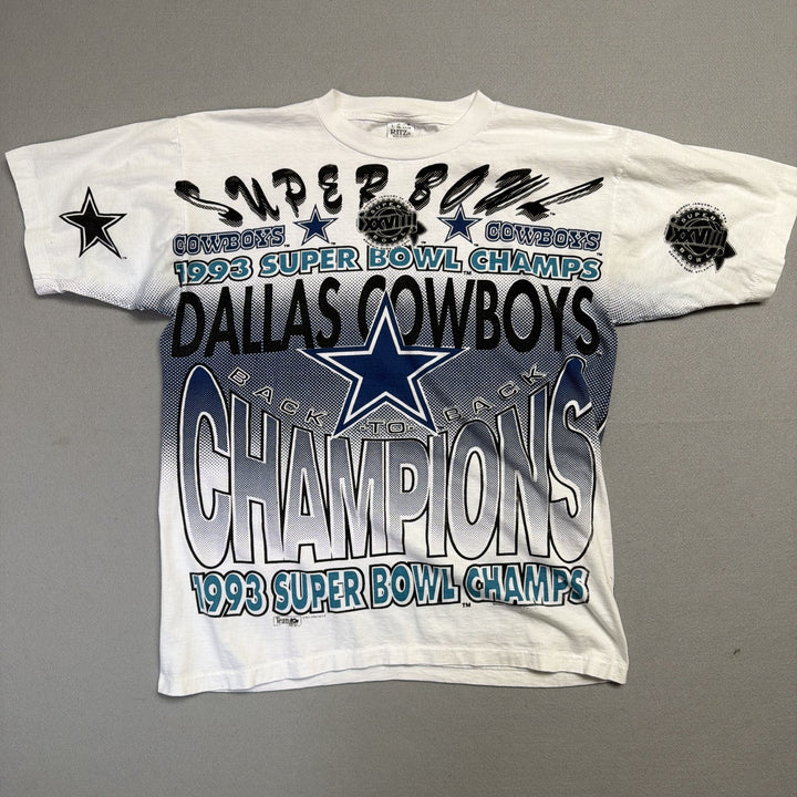 Vintage Dallas Cowboys Super Bowl Champions T Shirt Size Large