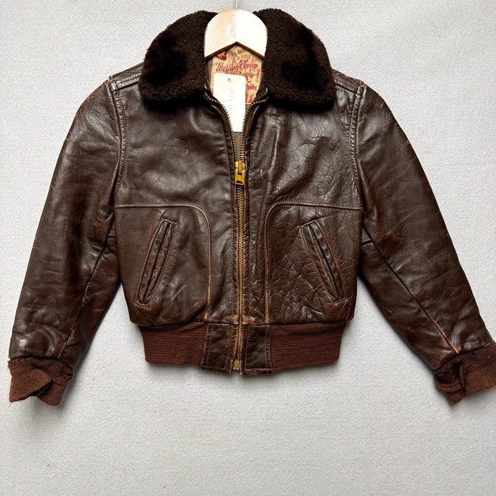 Vintage Kids William Barry Steerhide Jacket Size Small