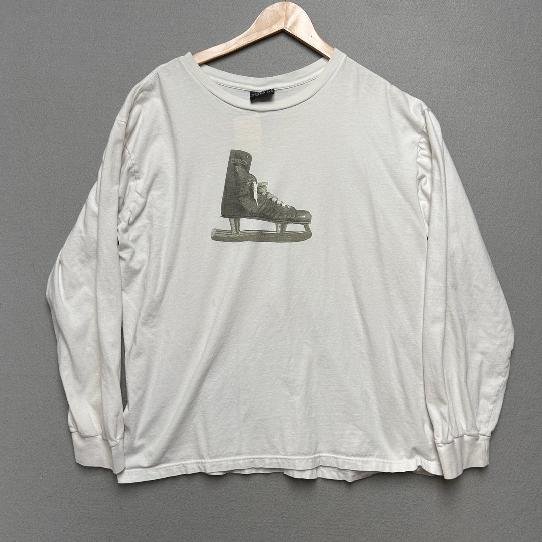 Vintage Polo Ralph Lauren Ice Skate Long Sleeve T shirt Size Large