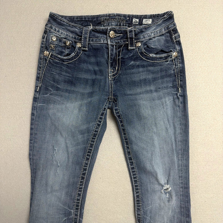 Vintage Miss Me Embellished Pocket Y2K Jeans Size 26