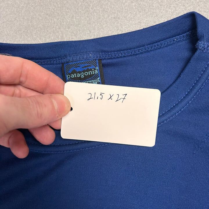 Vintage Patagonia Capilene Blue T Shirt Size Large