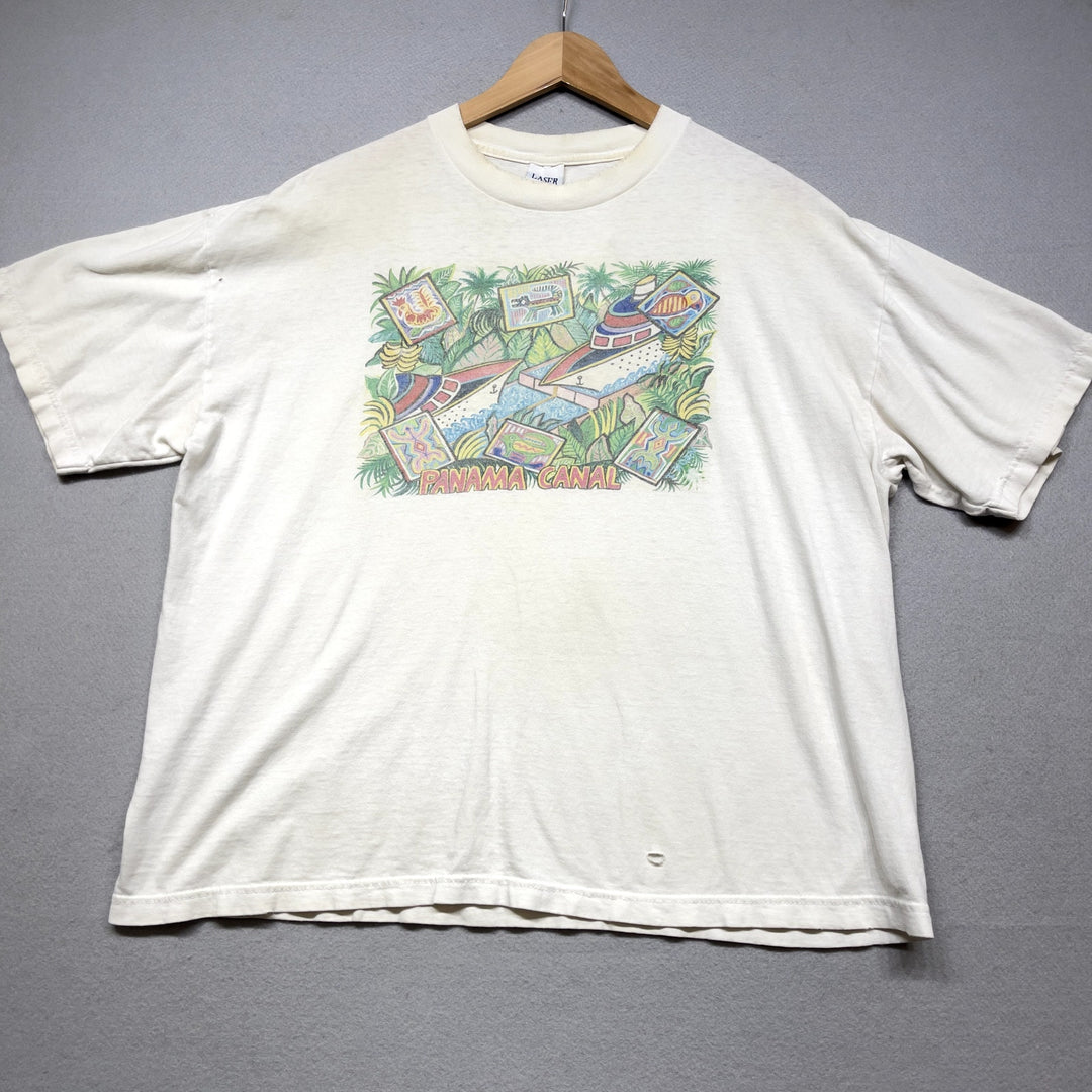 Vintage Panama Canal T shirt Size Xl