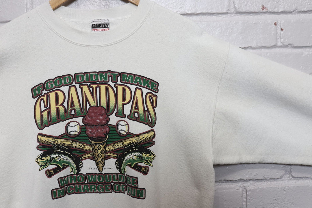 90s if god didn't make grandpas sweatshirt size large