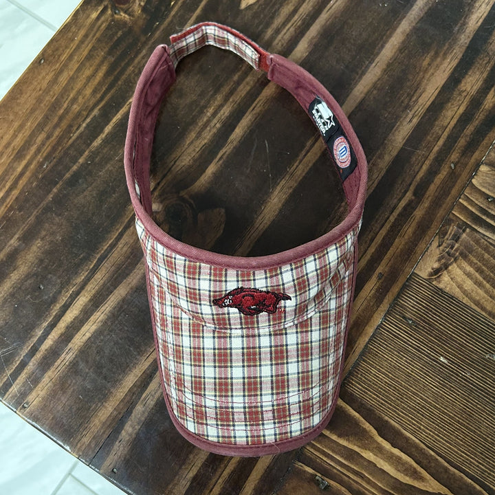 University of Arkansas Vintage Plaid Visor 2000s