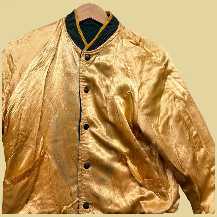 Vintage Reversible Wool Silk 50s Kids Jacket Size XL