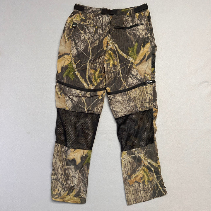 Vintage Mossy Oak Camo Convertible Zip Off Pants Size Medium