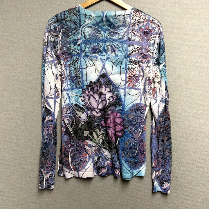 Y2K Reba All over Print Top Size Medium