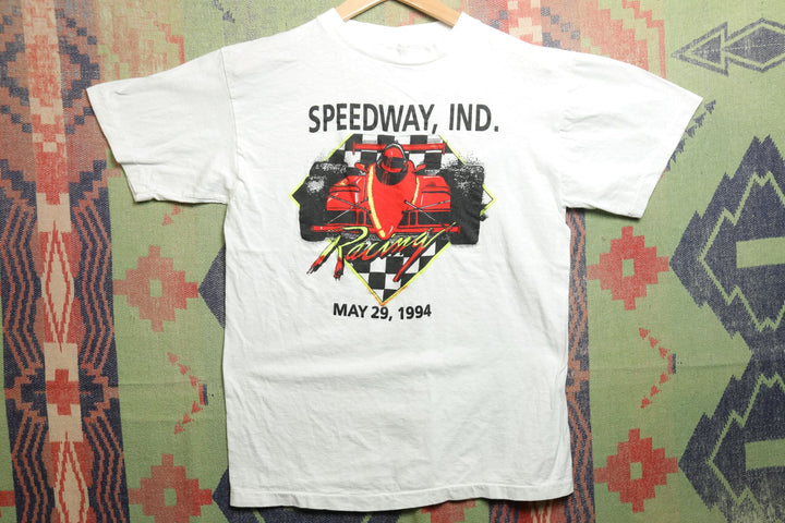 Speedway Indiana Racing Vintage T Shirt Large 90s