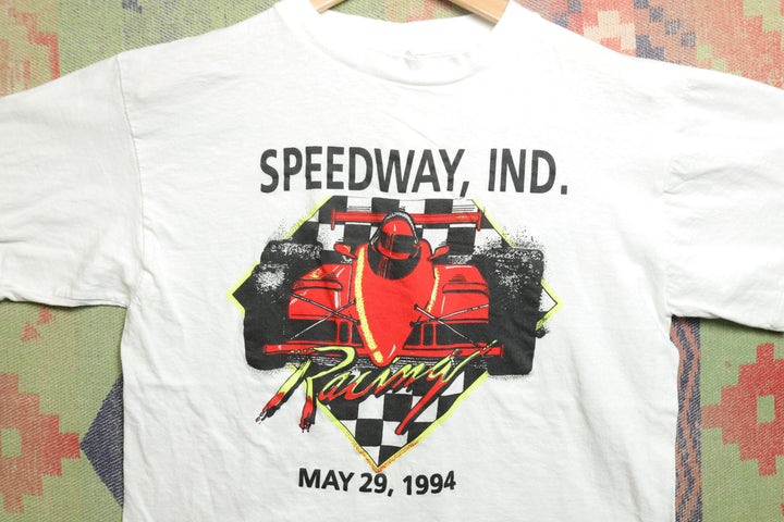 Speedway Indiana Racing Vintage T Shirt Large 90s
