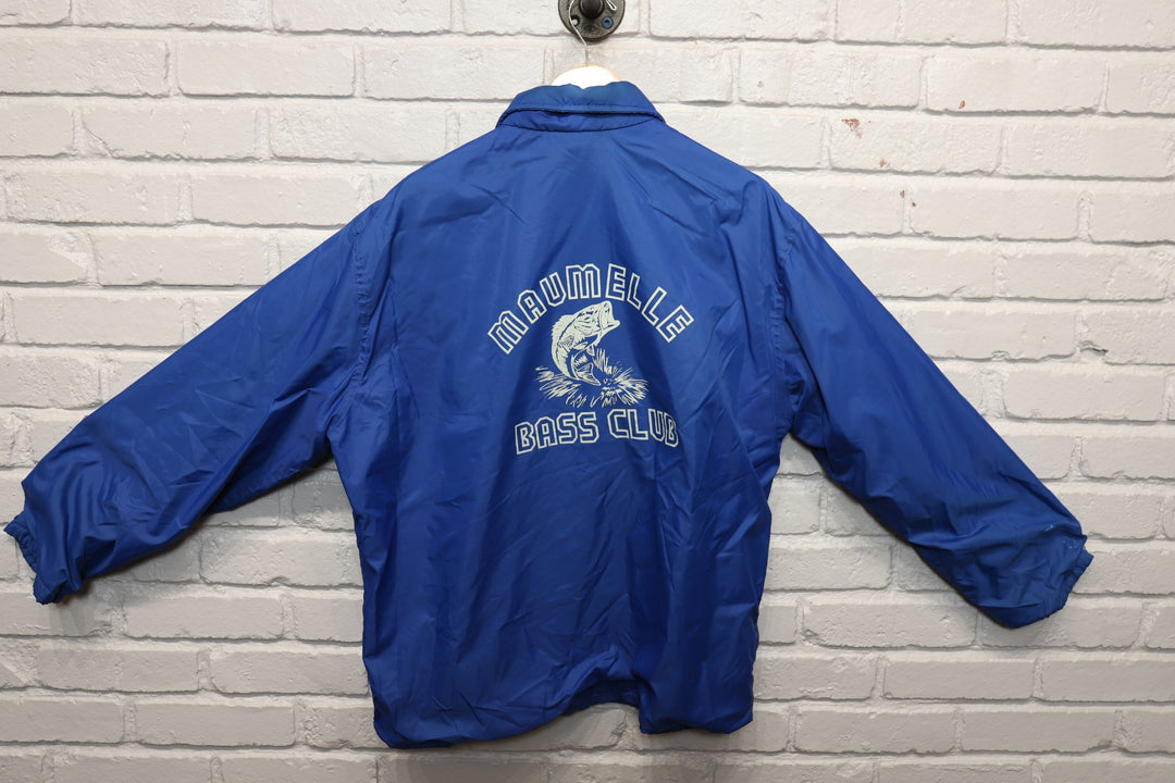 80s maumelle bass club coaches jacket size large