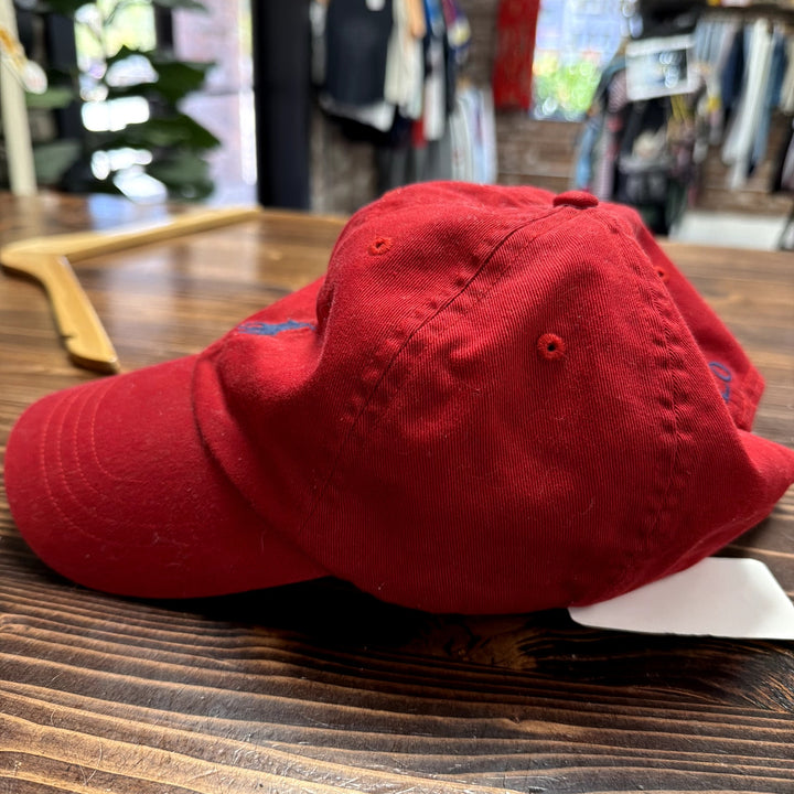 Polo Ralph Lauren Leather Strap Back Red Hat