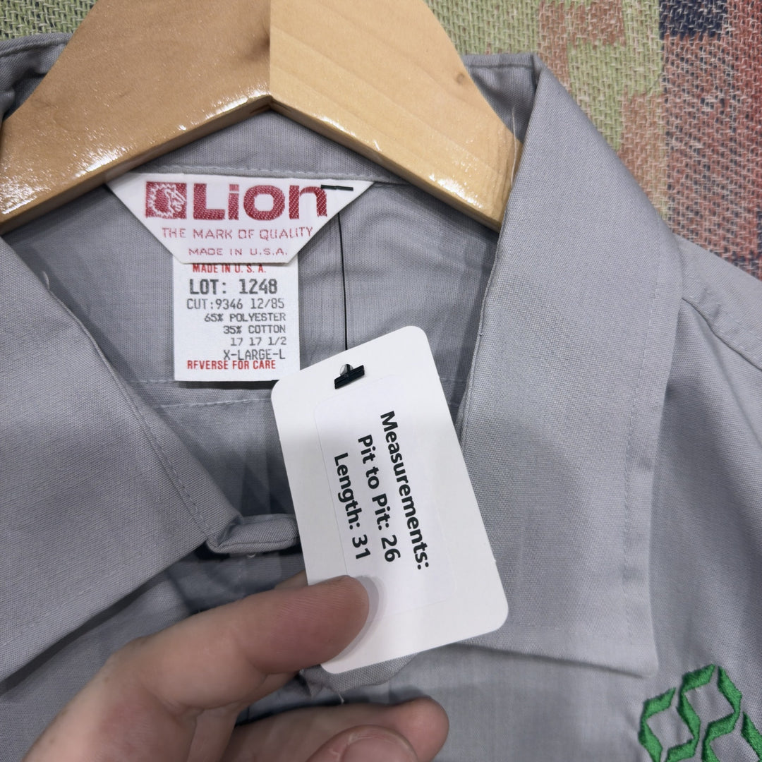 Diamond Shamrock Gas Vintage Button Down Shirt XL 80s Petroliana