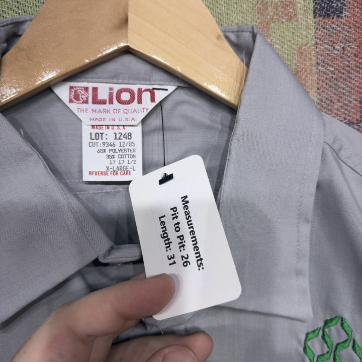 Diamond Shamrock Gas Vintage Button Down Shirt XL 80s Petroliana